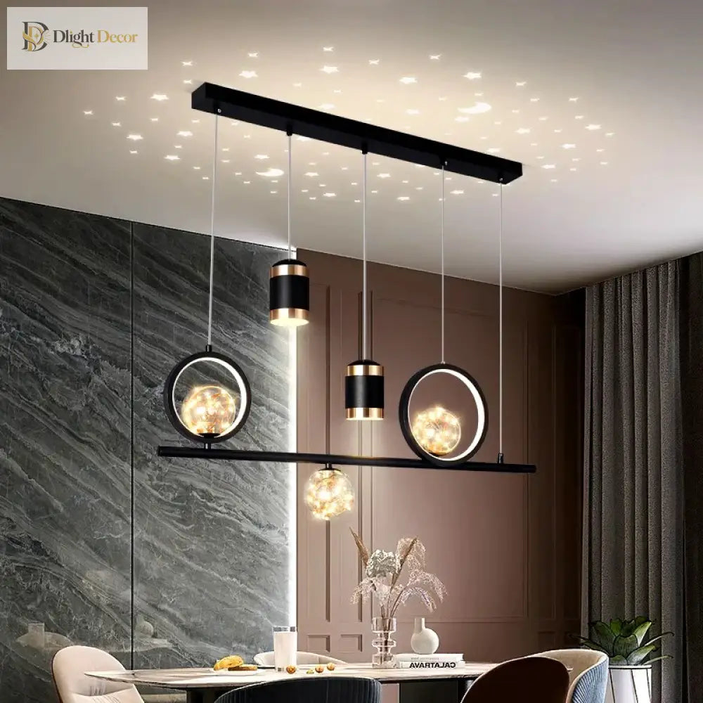 Modern Pendant Chandelier For Dining Room - Stylish Ceiling Hanging Light Fixture Indoor Decor