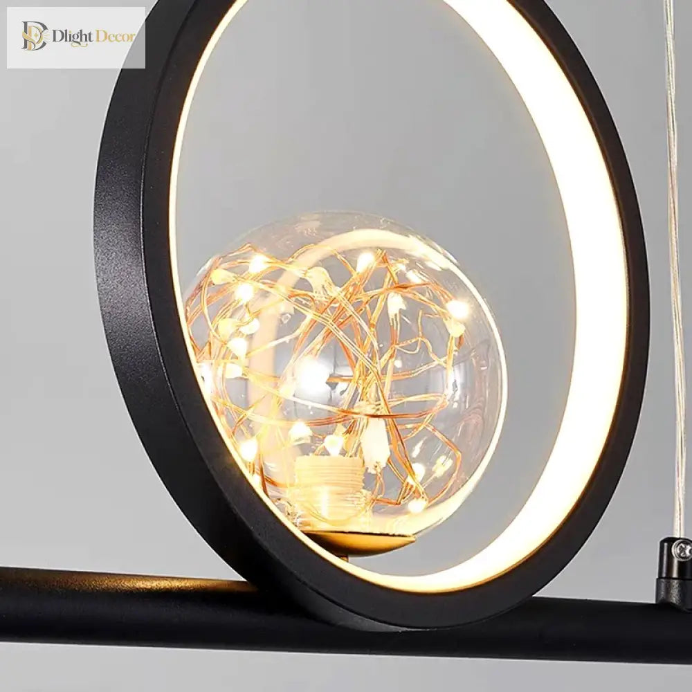 Modern Pendant Chandelier For Dining Room - Stylish Ceiling Hanging Light Fixture Indoor Decor