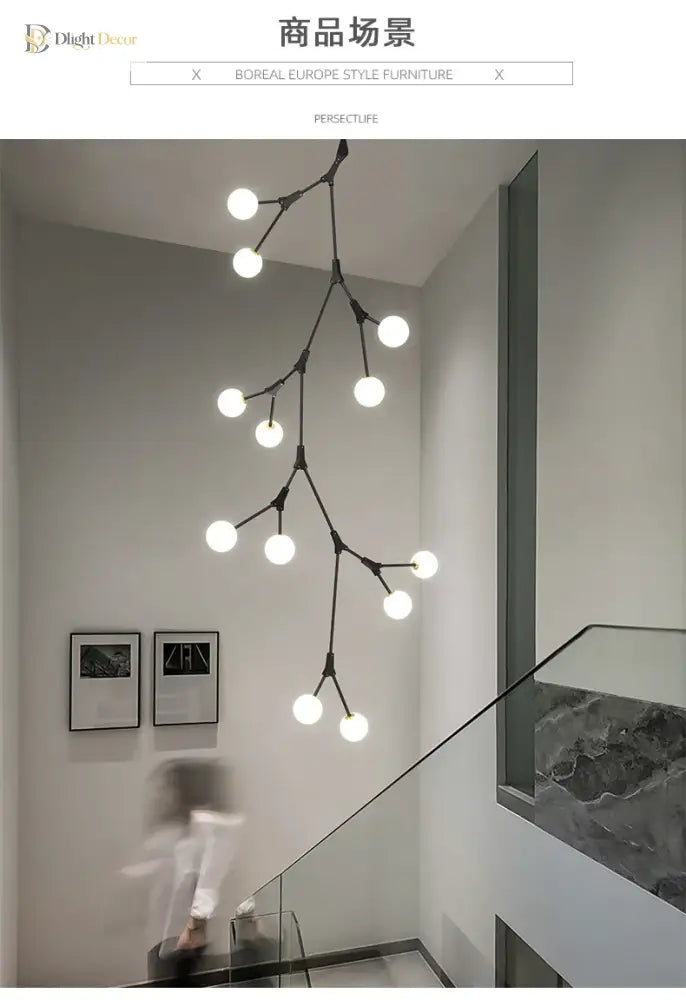 Contemporary Rotating Stair Light Chandelier - Luxury Lighting For Your Living Space Chandelier