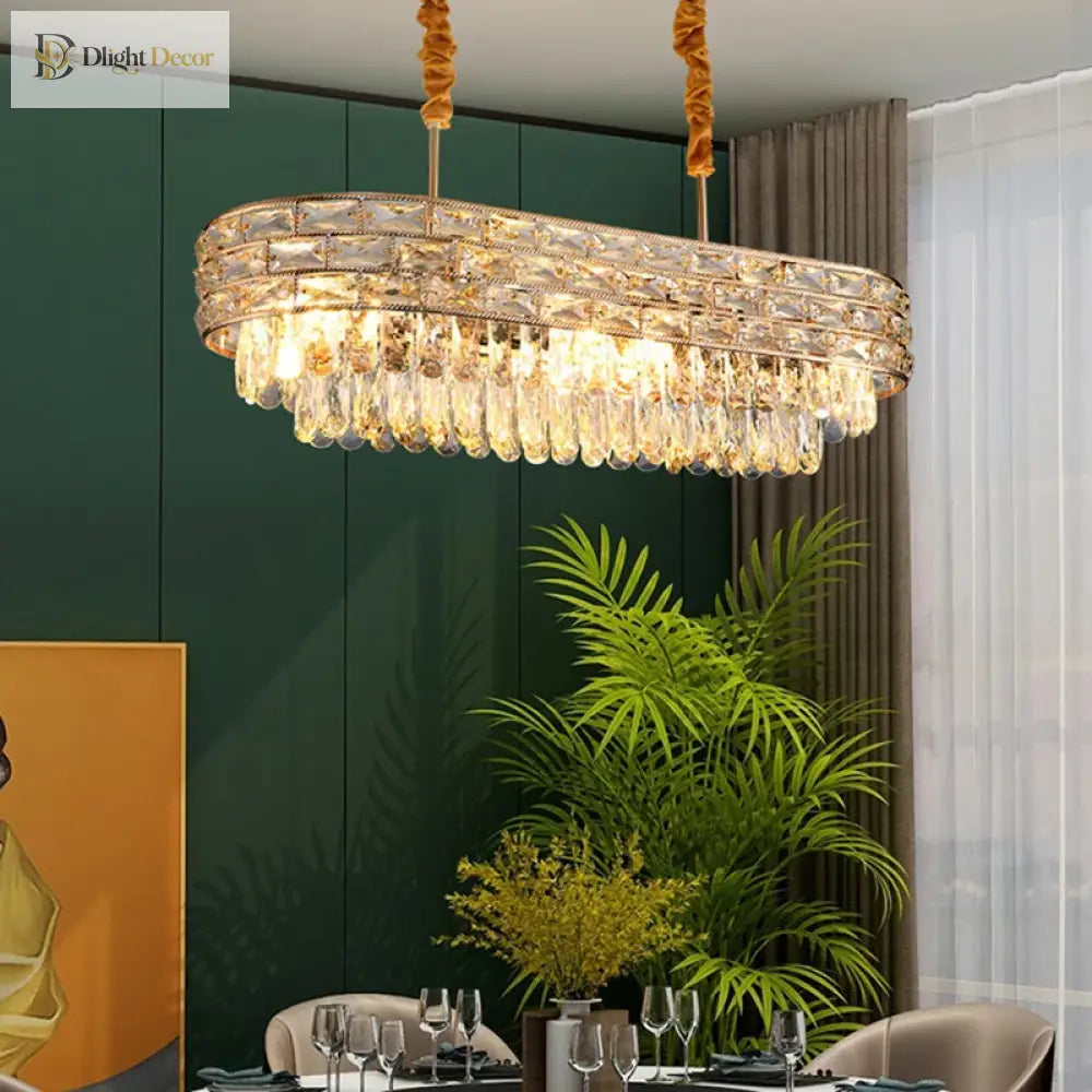 New Modern Crystal Ceiling Lamp - Light Luxury Design For Living Dining And Bedroom Spaces Ceiling