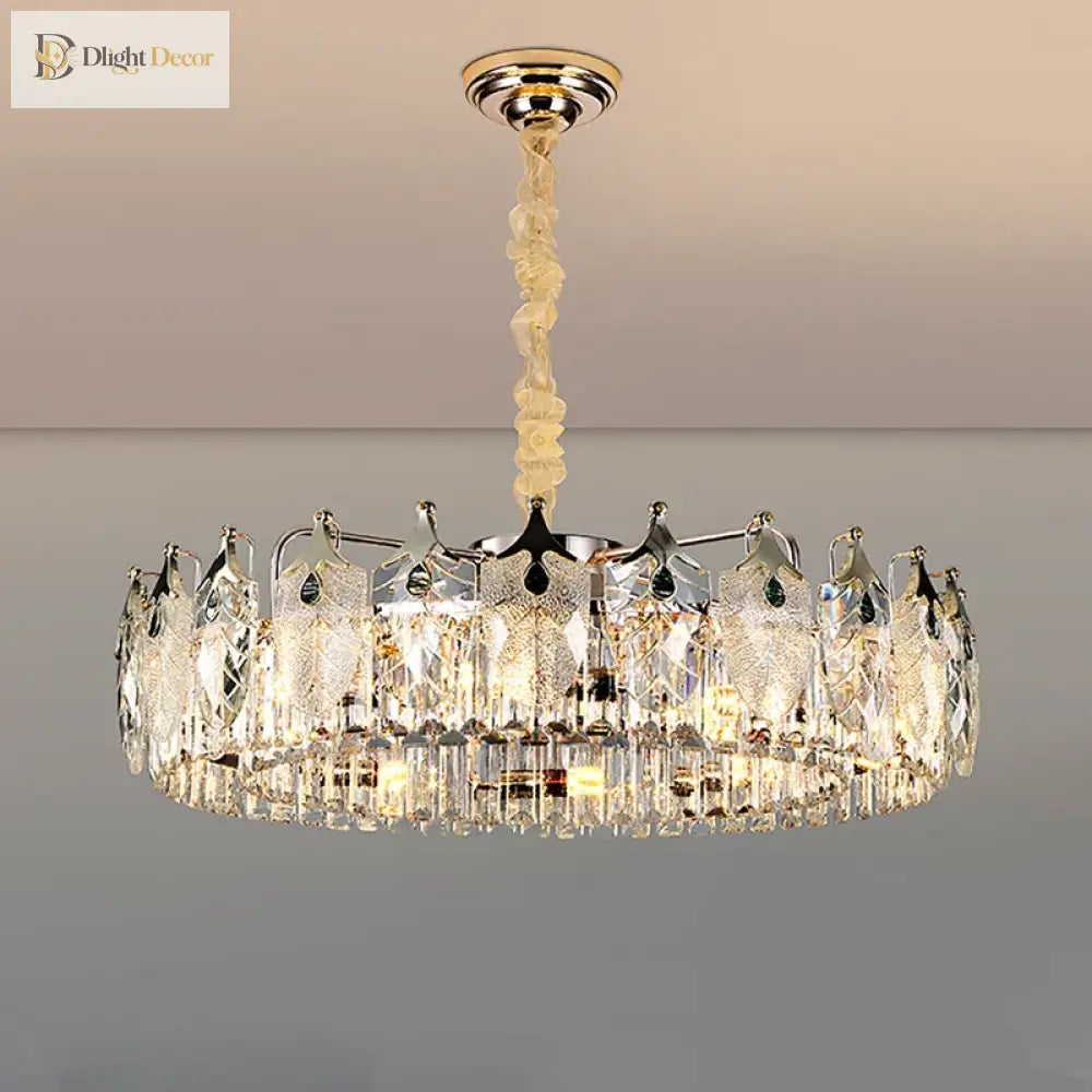 New Crystal Glass Chandelier - Luxury Modern Home Decor Lighting Fixture For Living Rooms And
