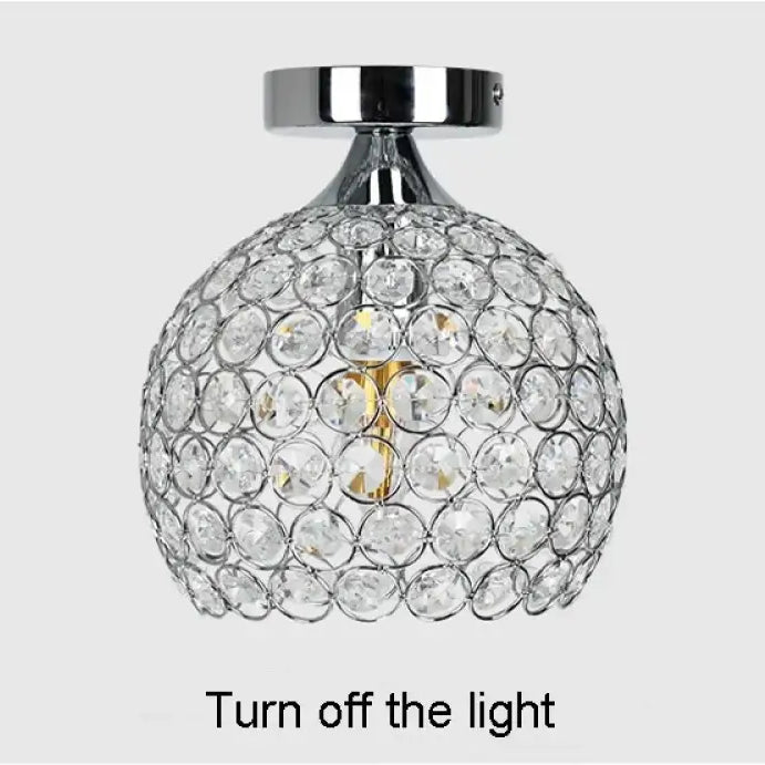 Modern Crystal Ball Ceiling Lamp - Elegantly Designed Home Decor For Bedrooms Passages Silver/Gold