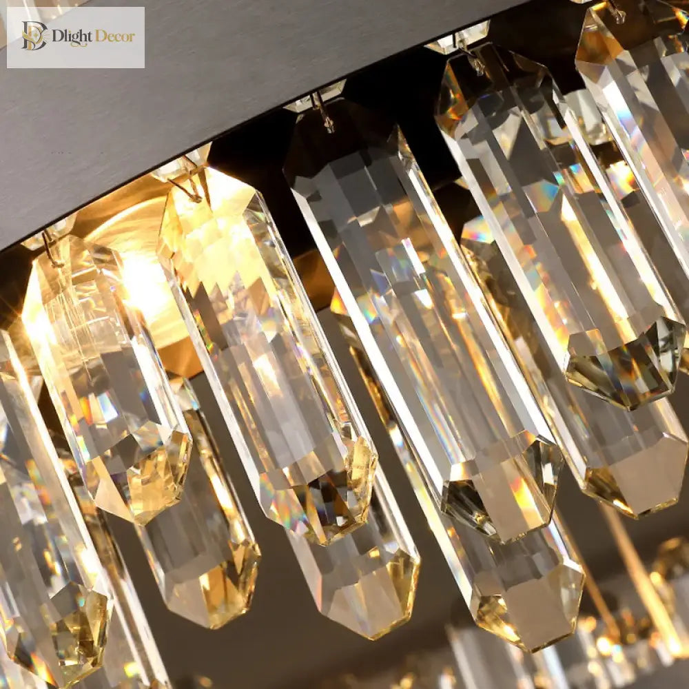 New Style Light Luxury Crystal Chandelier - Modern Elegance For Living Rooms Dining Areas