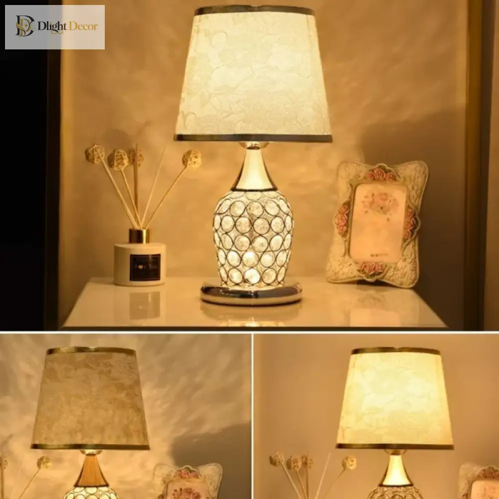 European - Style Crystal Table Lamp - Inspired Modern Bedroom Warmth And Romance