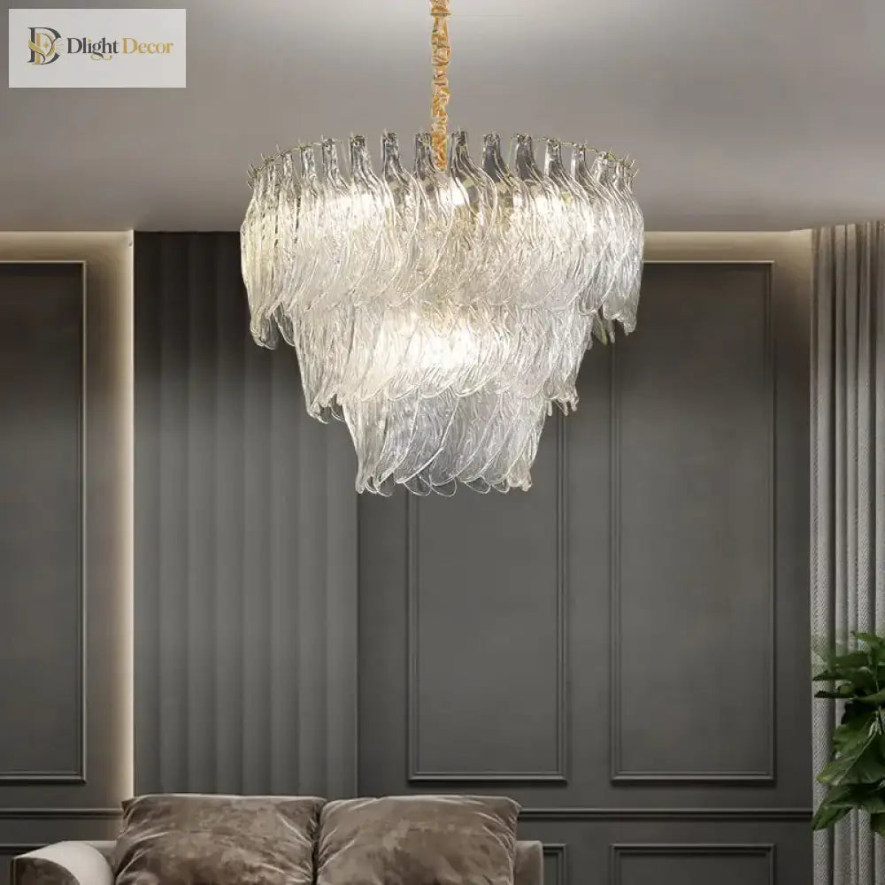 New Design Modern Style Golden Chandelier - Creative Artistry In Handmade Glass For Versatile