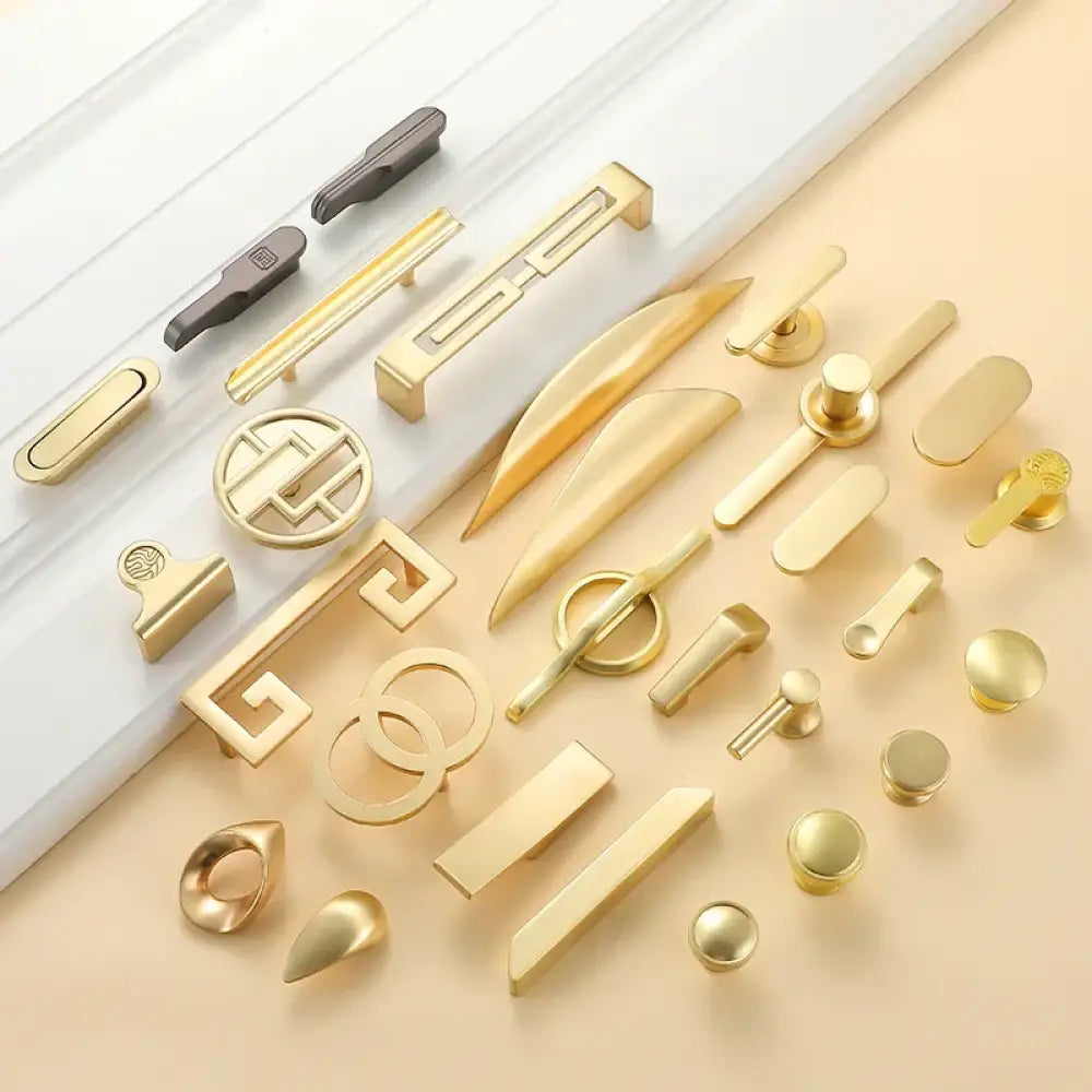 Modern Gold Kitchen Cupboard Drawer Handles – Chinese Style Decorative Knobs Handles