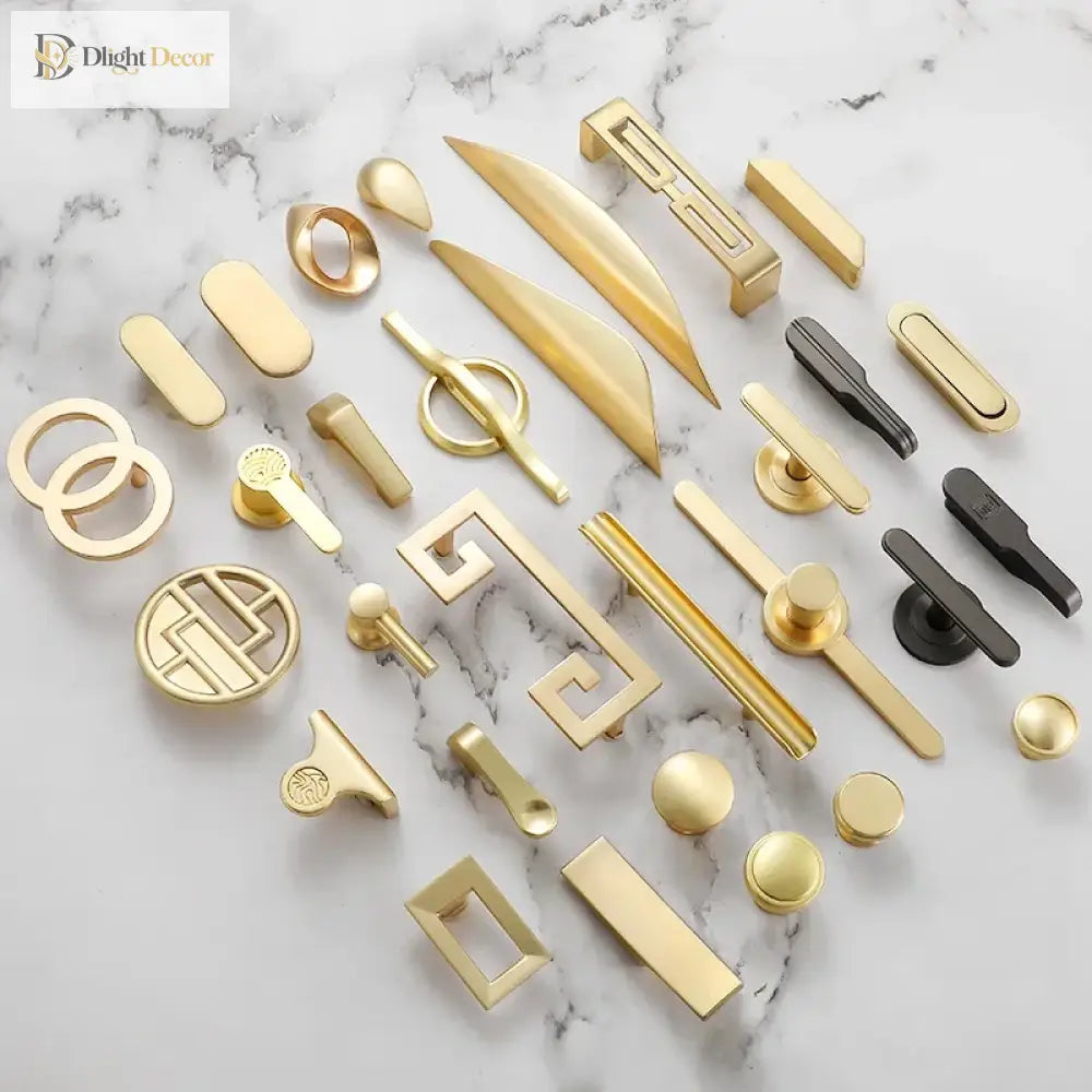 Modern Gold Kitchen Cupboard Drawer Handles – Chinese Style Decorative Knobs Handles