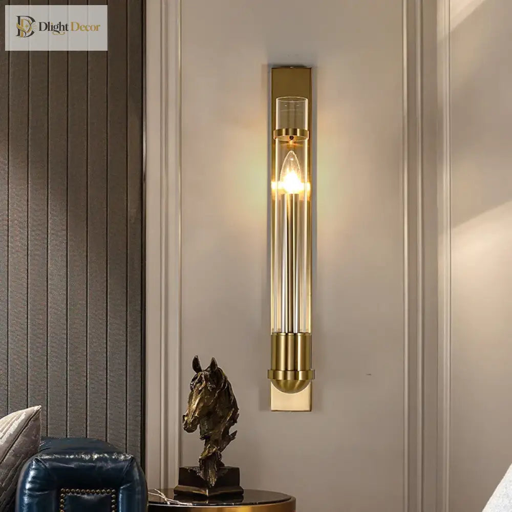 Elegant Modern American Style Wall Lamp - Golden Luminaire Perfect For Creating A Home Atmosphere