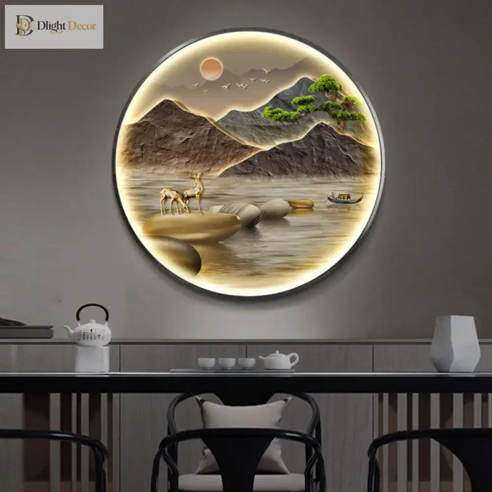 Dlight Decor Luxury Glow Round Wall Light for Interiors Wall Art