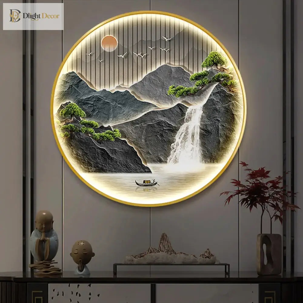 Dlight Decor Luxury Glow Round Wall Light for Interiors Wall Art