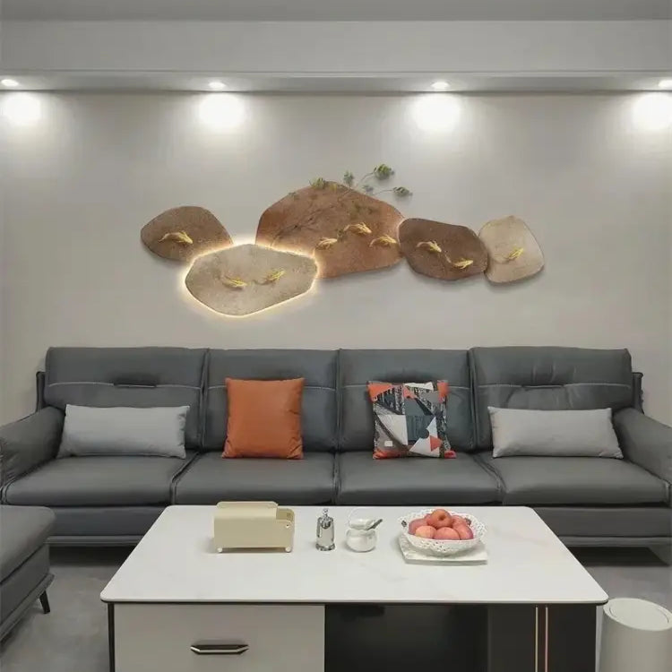 Dlight Decor 3D Nine Fish Wall Lamp Mural Art Wall Art