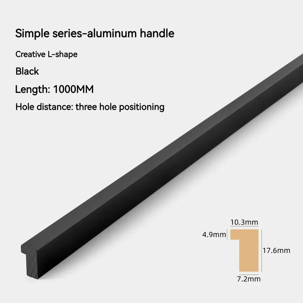 Modern Long T-Bar Aluminum Cabinet Handles – Brushed Gold Silver and Black Pulls for Drawers and Cupboards (700-1200mm)