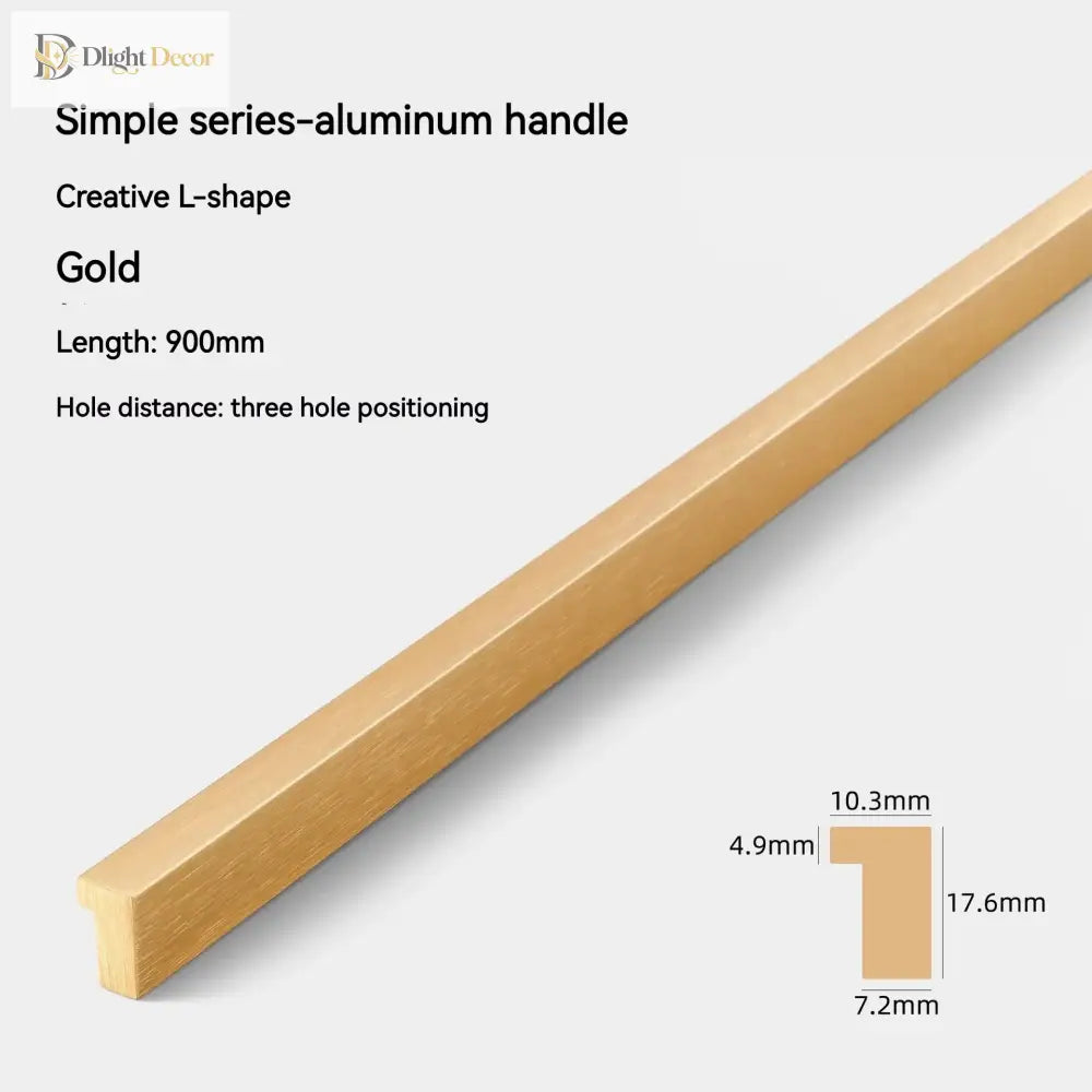 Modern Long T-Bar Aluminum Cabinet Handles – Brushed Gold Silver and Black Pulls for Drawers and Cupboards (700-1200mm)