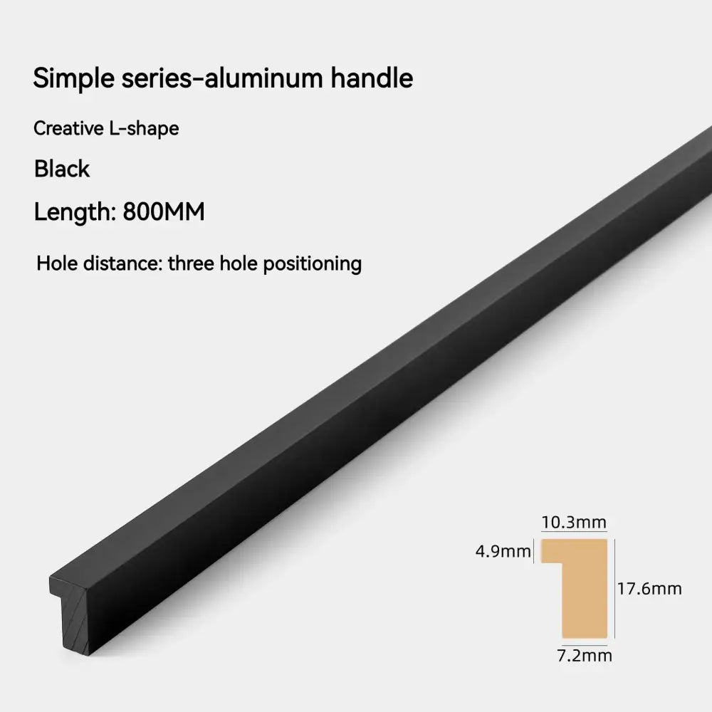 Modern Long T-Bar Aluminum Cabinet Handles – Brushed Gold Silver and Black Pulls for Drawers and Cupboards (700-1200mm)
