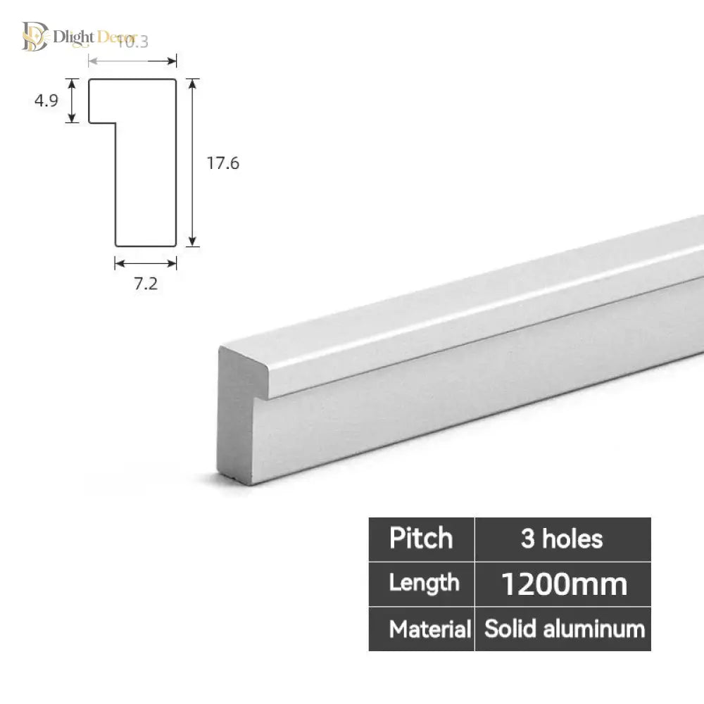 Modern Long T-Bar Aluminum Cabinet Handles – Brushed Gold Silver and Black Pulls for Drawers and Cupboards (700-1200mm)