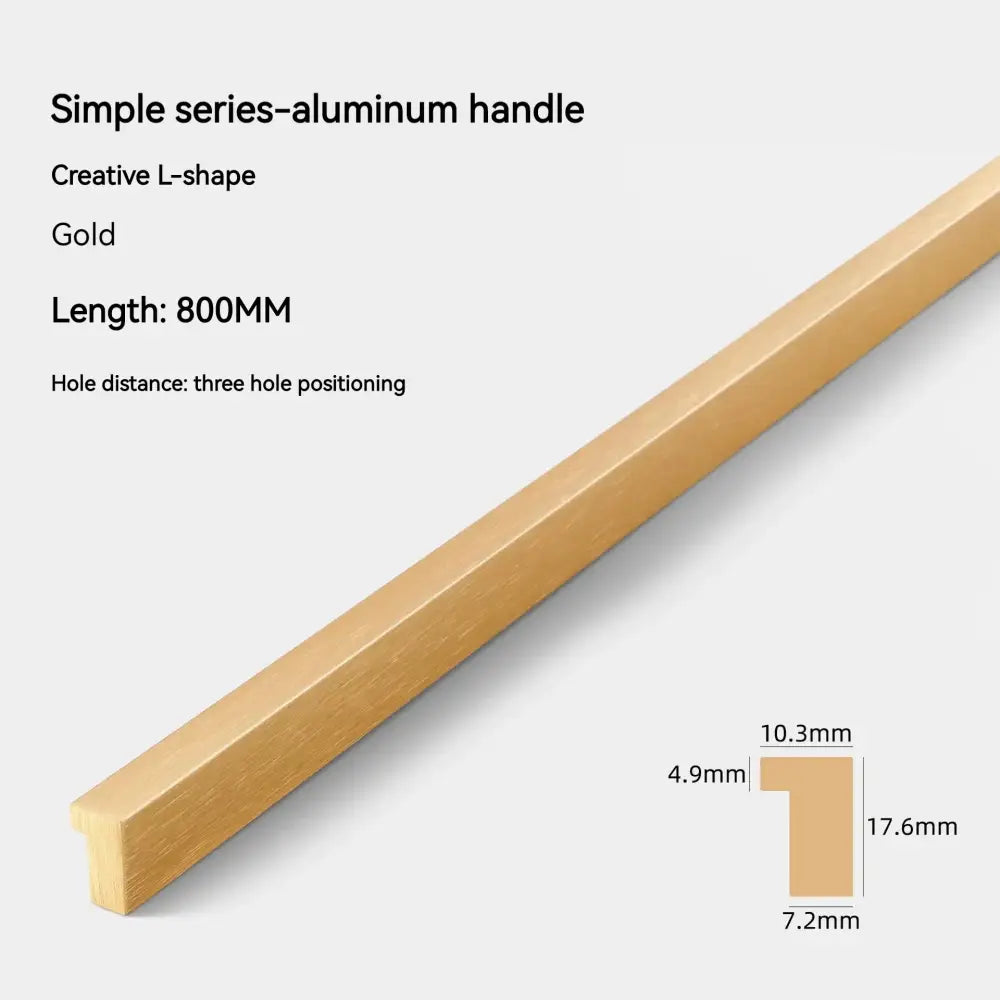 Modern Long T-Bar Aluminum Cabinet Handles – Brushed Gold Silver and Black Pulls for Drawers and Cupboards (700-1200mm)