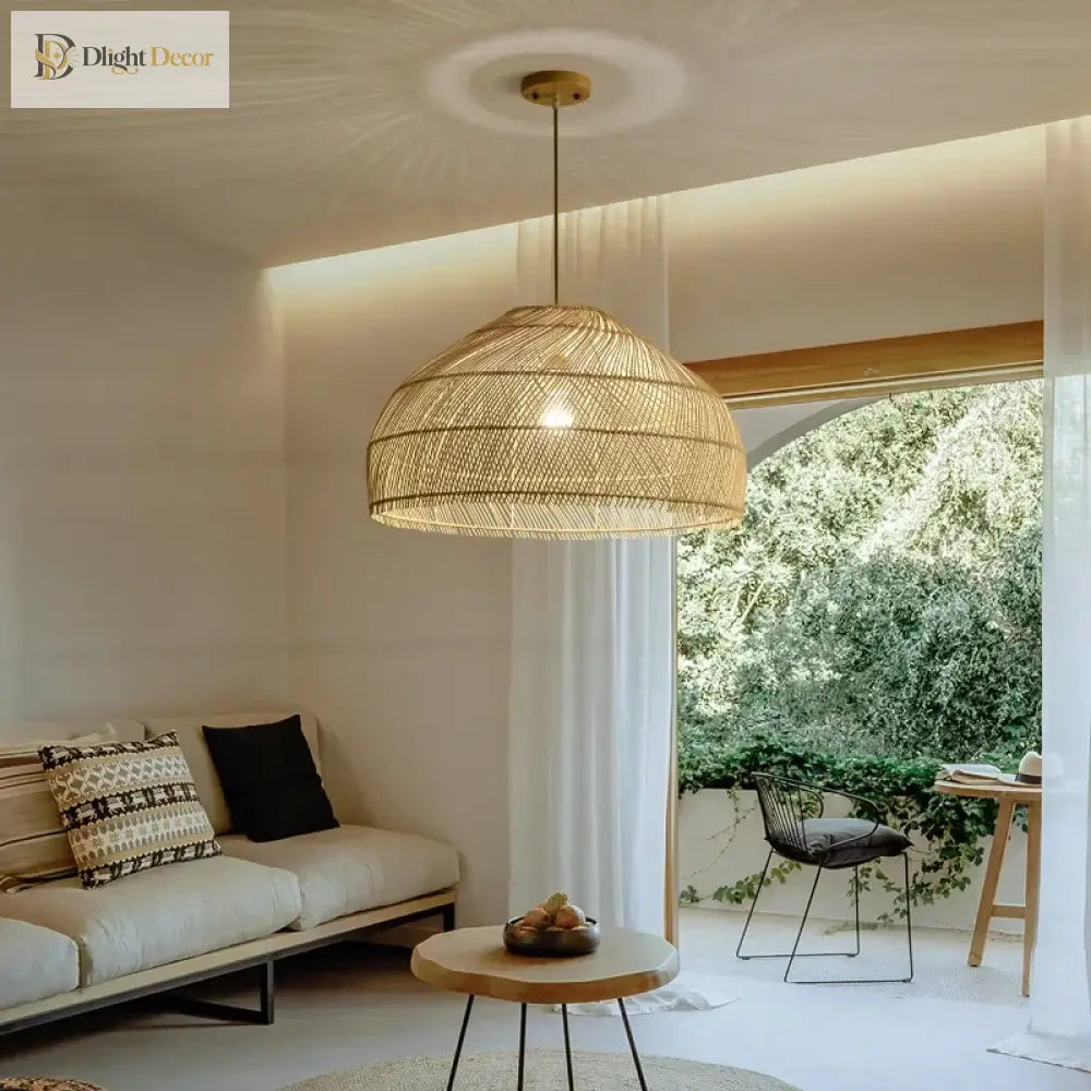 Modern Creative Handcrafted Rattan Art Lampshade Chandelier - Designer - Inspired Lighting Fixtures