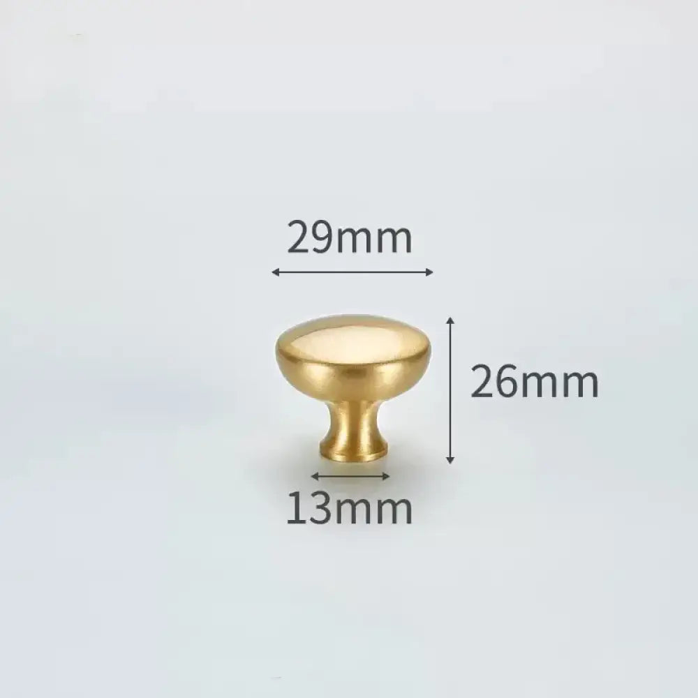 Modern Simple Solid Brass Cabinet Knobs – Wardrobe Handles and Kitchen Pulls 19 Knobs