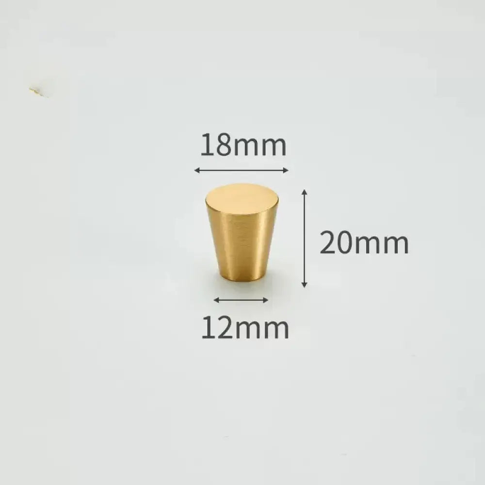 Modern Simple Solid Brass Cabinet Knobs – Wardrobe Handles and Kitchen Pulls 3 Knobs