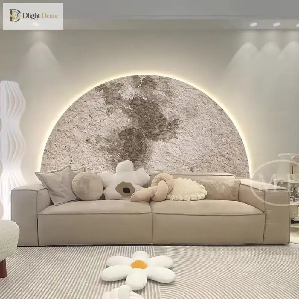 Dlight Decor LED Moon Wall Lamp with Remote Dimming Wall Art