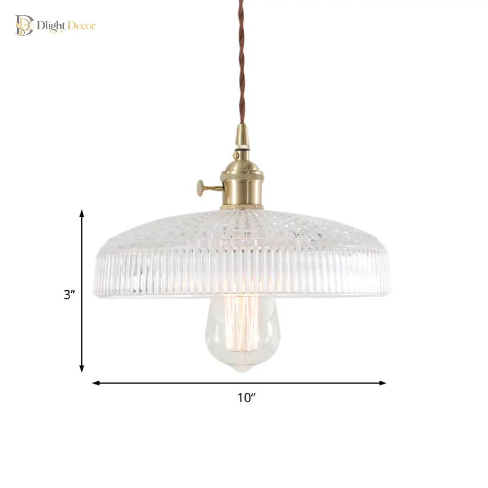Natalie Vintage Clear Glass Pendant Lamp