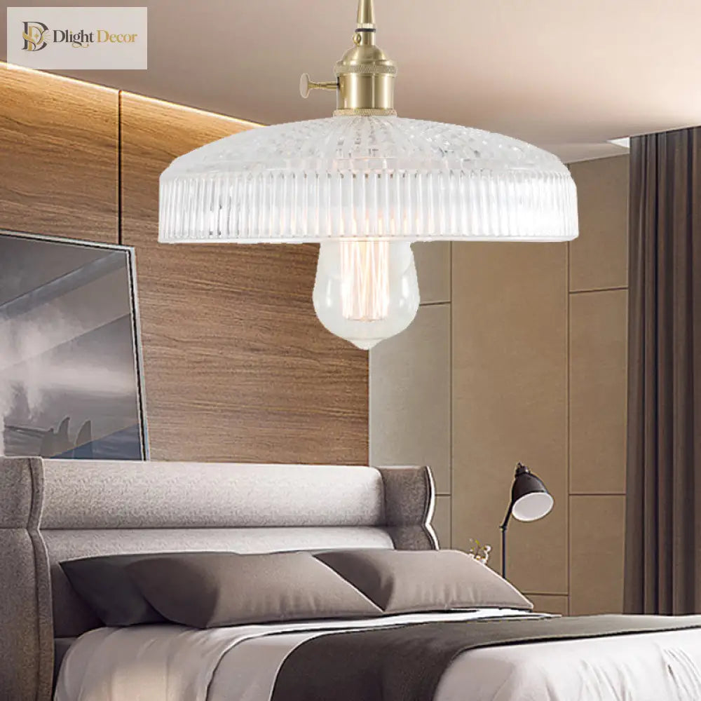 Natalie Vintage Clear Glass Pendant Lamp