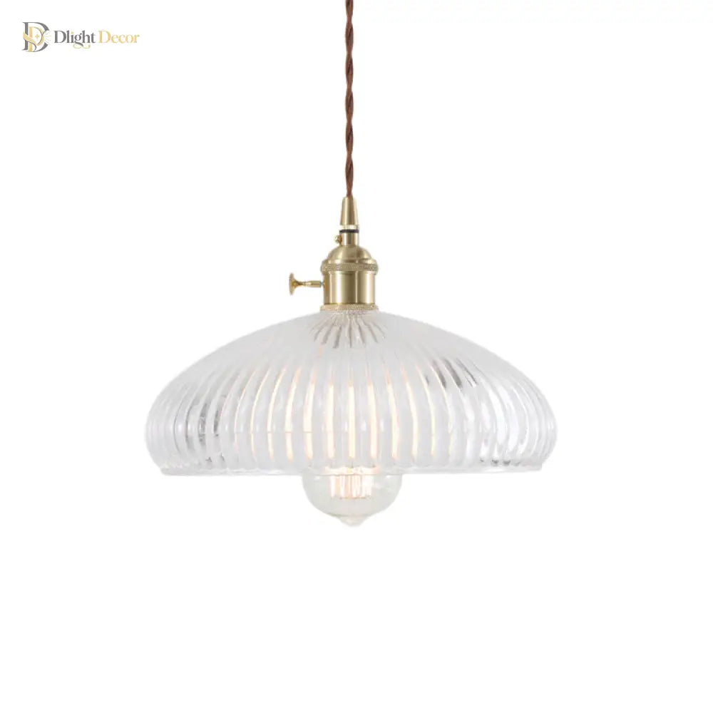 Natalie Vintage Clear Glass Pendant Lamp