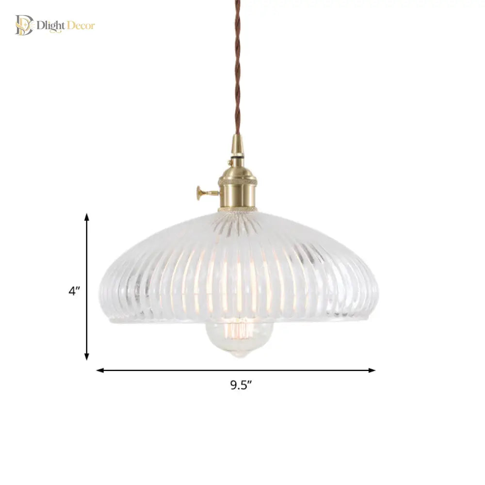 Natalie Vintage Clear Glass Pendant Lamp