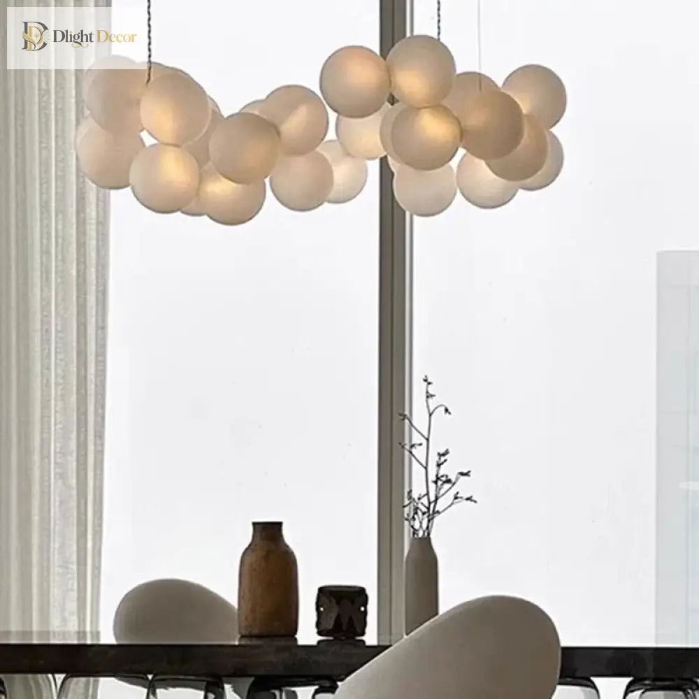 Nordic Linear Glass Pendant Chandelier – product view 5