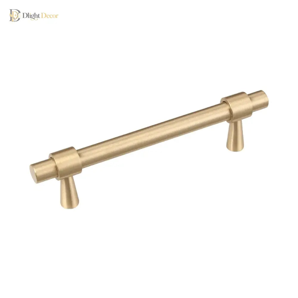 Nordic Brass Furniture Handles – Gold Black Chrome Cabinet Bar Pulls (50mm-500mm) Handles