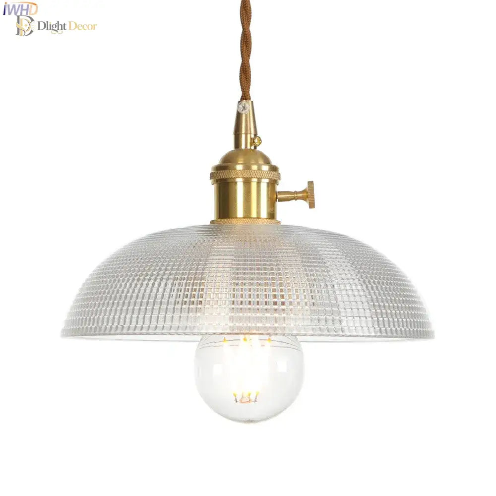 Nordic Glass Pendant Light - Elegant Copper Fixture For Dining And Living Spaces Lights