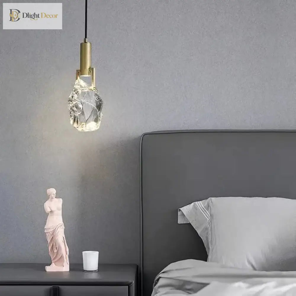 Nordic Pendant Light Gold Luxury Italian Design Crystal Dining Room Kitchen Suspension Indoor