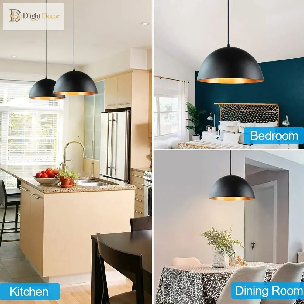 Nordic Retro Industrial Black Ceiling Pendant Lamp - Perfect For Restaurant Dining Table And Bar