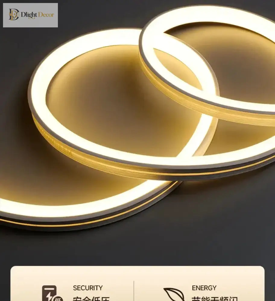 Dlight Decor Nordic Silent LED Wall Clock Light Wall Art