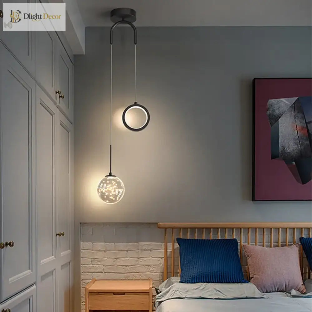 Modern Minimalist Starry Bedside Chandelier - Creative Nordic Art Lamp For Light Luxury Bedrooms