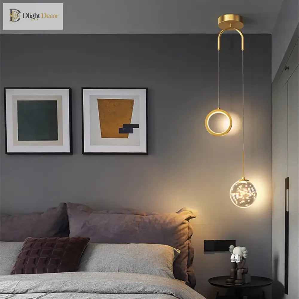 Modern Minimalist Starry Bedside Chandelier - Creative Nordic Art Lamp For Light Luxury Bedrooms
