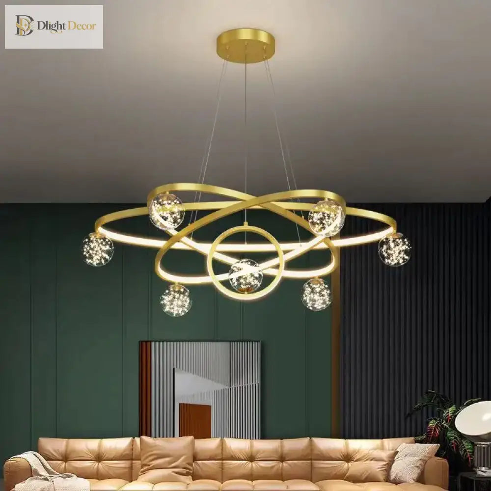 Nordic Minimalist Chandelier - Starlit Elegance For Dining Bedroom And Living Spaces Pendant Lights