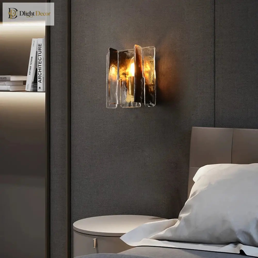 Copper Stained Glass Wall Lamp - Modern Luxury Lighting For Living Rooms Bedrooms And Tv Walls With