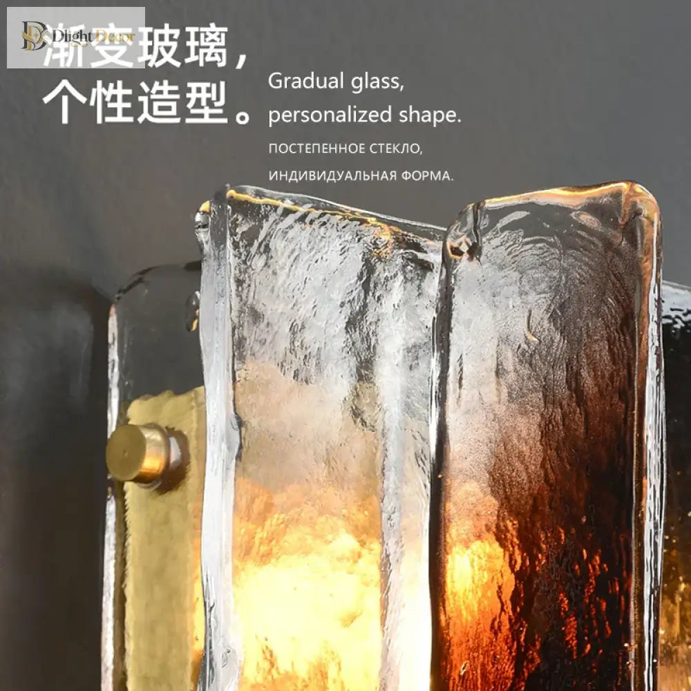 Copper Stained Glass Wall Lamp - Modern Luxury Lighting For Living Rooms Bedrooms And Tv Walls With