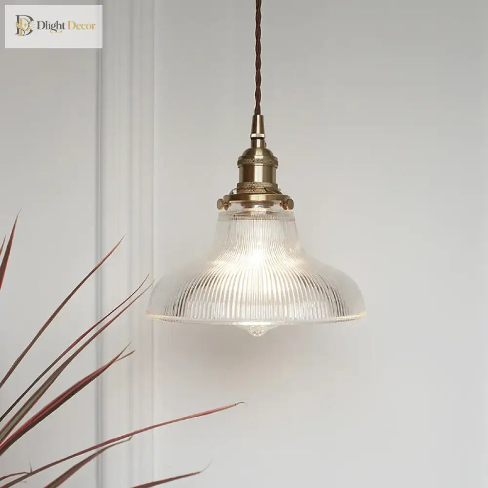 Nordic Style Copper Pendant Light Fixtures - Modern Glass Hanging Lamp For Kitchen Dining And