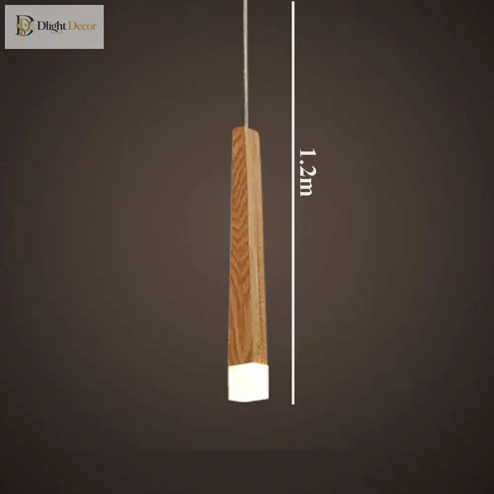 Modern Wooden Stick Pendant Light - Nordic Elegance For Kitchen And Living Room Decor Lights