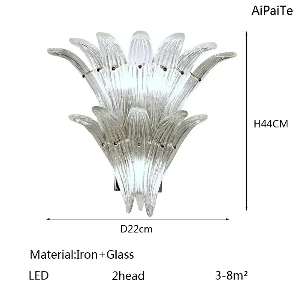 Odette French Vintage Murano Glass LED Chandelier for Living Room & Staircase CD22CM2head / changeable