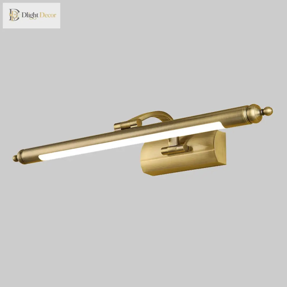 Olivia’s Modern Brass Led Vanity Light: Elevate Your Bathroom In Style