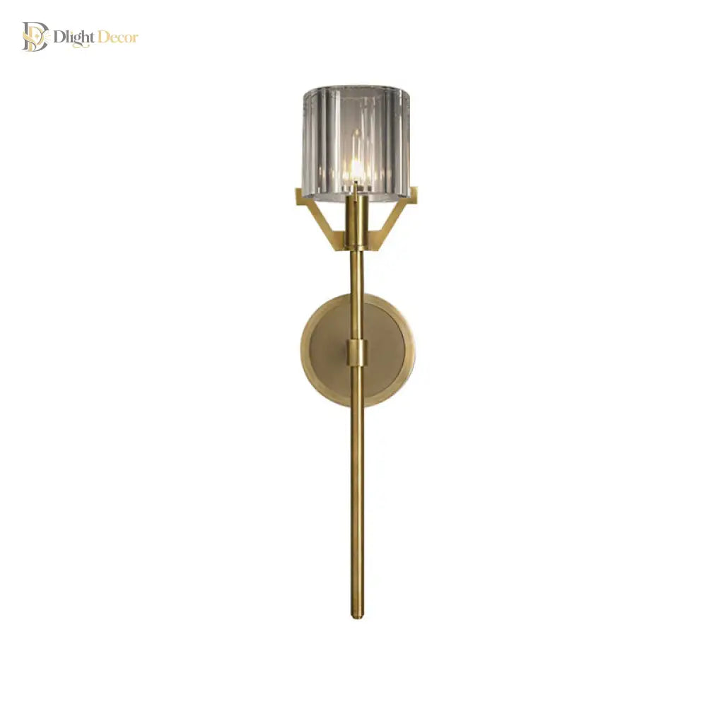 Olivia’s Luminous Embrace: Modern Crystal Wall Sconce