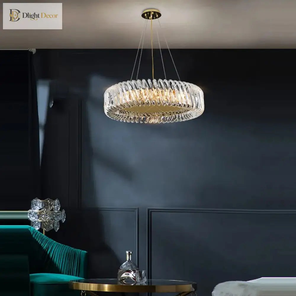 Olivia’s Art Deco Crystal Glass Led Chandelier Chandelier