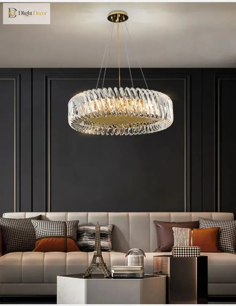Olivia’s Art Deco Crystal Glass Led Chandelier Chandelier