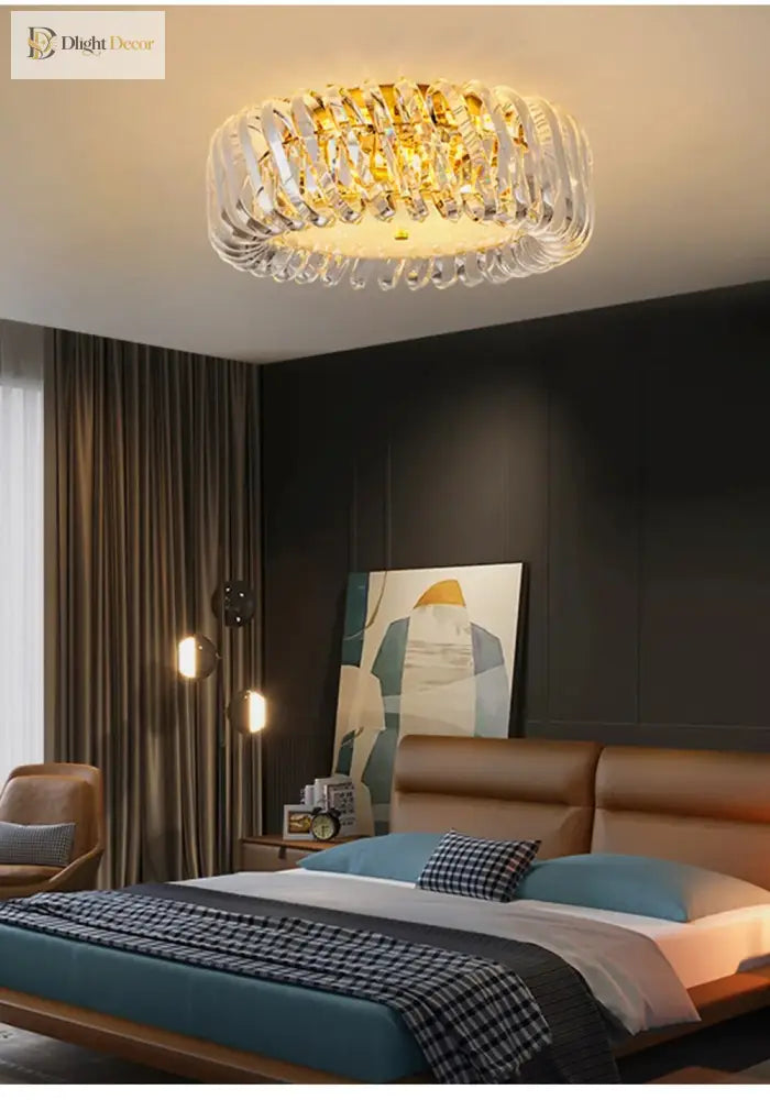 Olivia’s Art Deco Crystal Glass Led Chandelier Chandelier