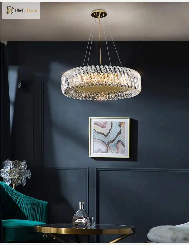 Olivia’s Art Deco Crystal Glass Led Chandelier Chandelier