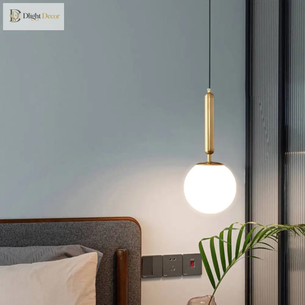 Modern Elegance Meets Warmth: Opal Glass Globe Pendant Light
