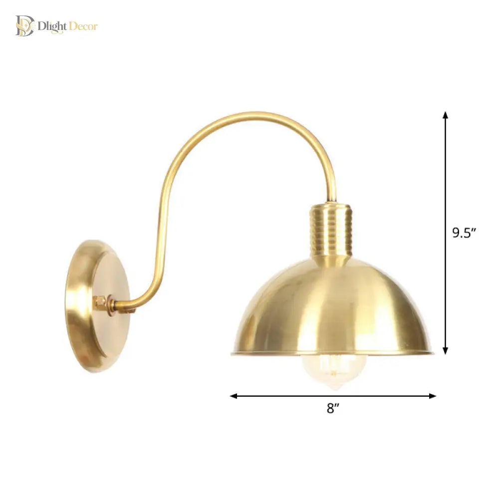 Parker Adjustable Brass Gooseneck Reading Lamp